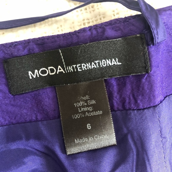 Strapless silk dress, amethyst purple. - Picture 4 of 4